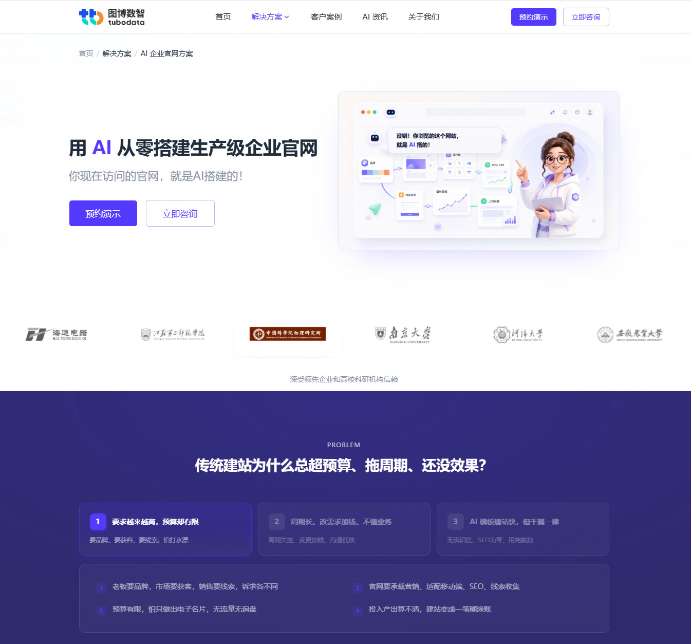 图博数智AI官网解决方案落地页